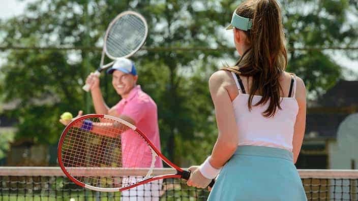 The tennis court